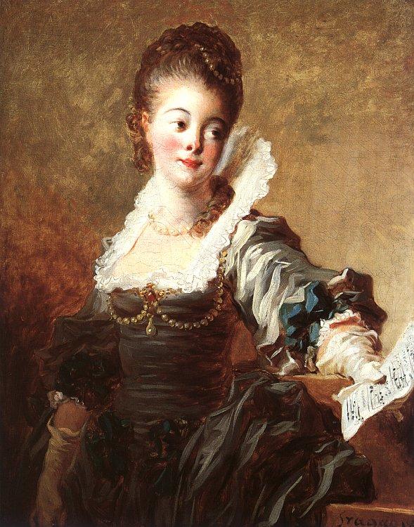 Portrait of a Singer Holding a Sheet of Music, Jean Honore Fragonard